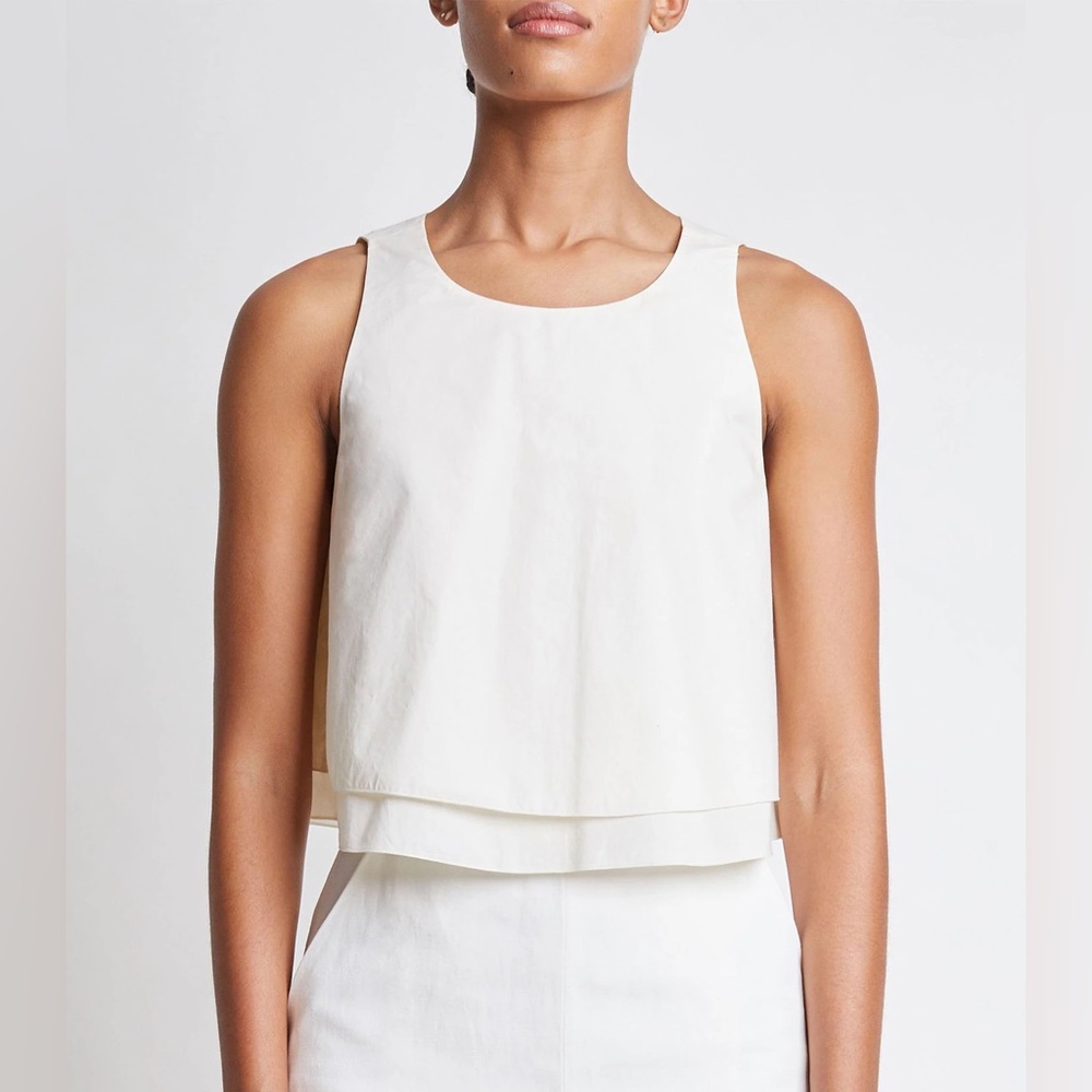 Apiece apart Agnes cream cropped tank